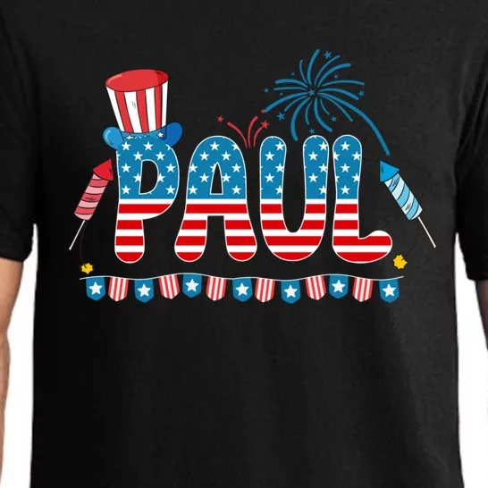 4th July Patriotic Bbq Holiday National Family Paul Cool Gift Pajama Set