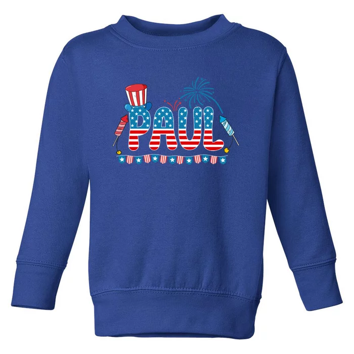 4th July Patriotic Bbq Holiday National Family Paul Cool Gift Toddler Sweatshirt