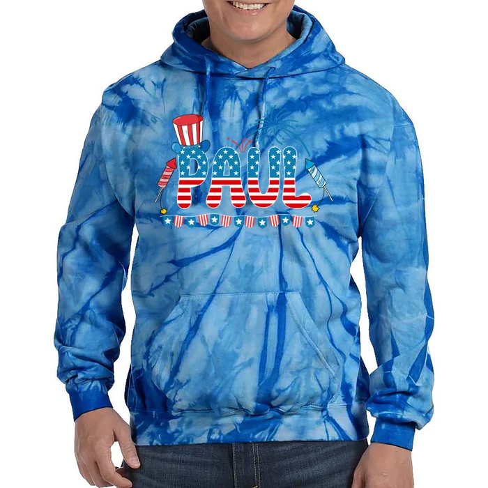 4th July Patriotic Bbq Holiday National Family Paul Cool Gift Tie Dye Hoodie