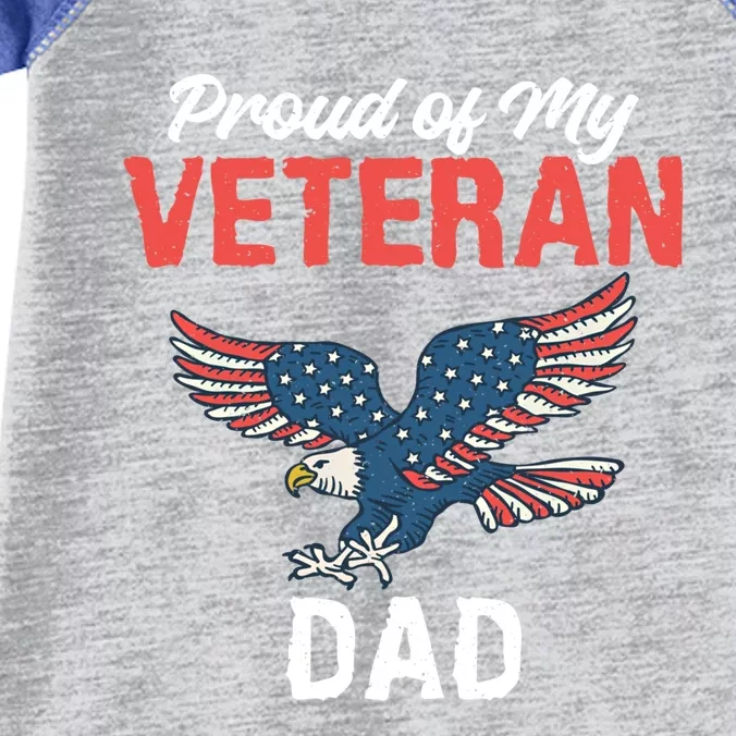 4th July Proud Of My Veteran Dad Family Memorial Day Gift Infant Baby Jersey Bodysuit