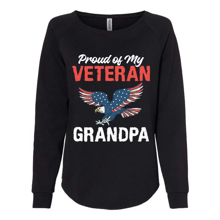 4th July Proud Of My Veteran Grandpa Grand Memorial Day Gift Womens California Wash Sweatshirt