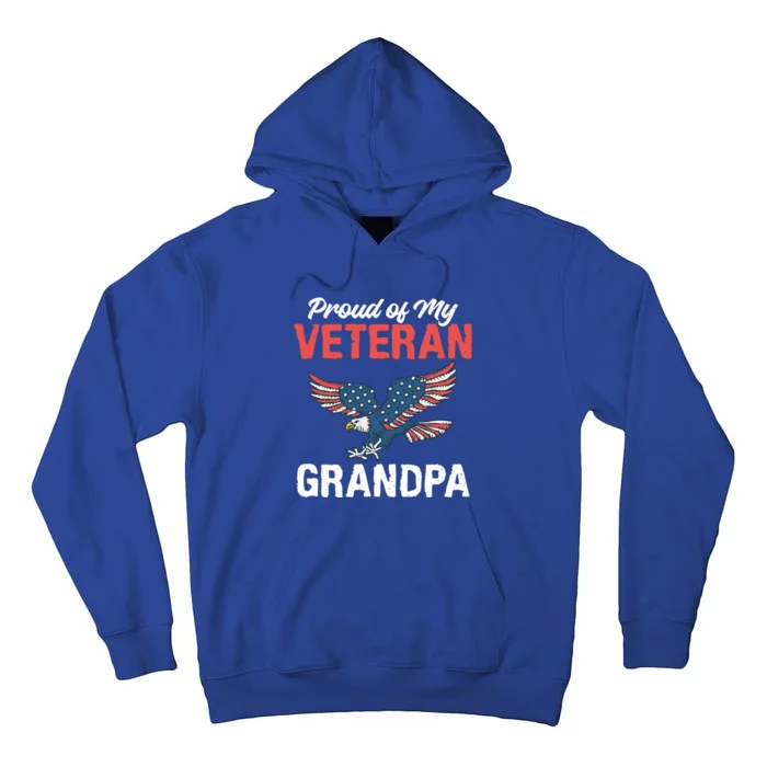 4th July Proud Of My Veteran Grandpa Grand Memorial Day Gift Tall Hoodie