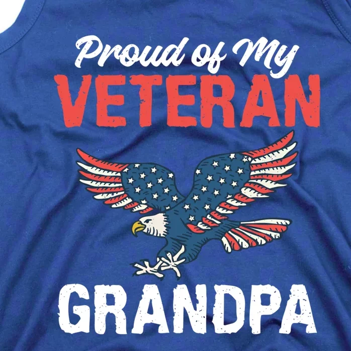 4th July Proud Of My Veteran Grandpa Grand Memorial Day Gift Tank Top