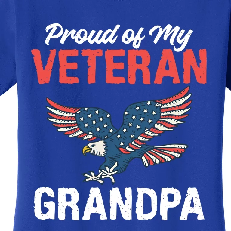 4th July Proud Of My Veteran Grandpa Grand Memorial Day Gift Women's T-Shirt