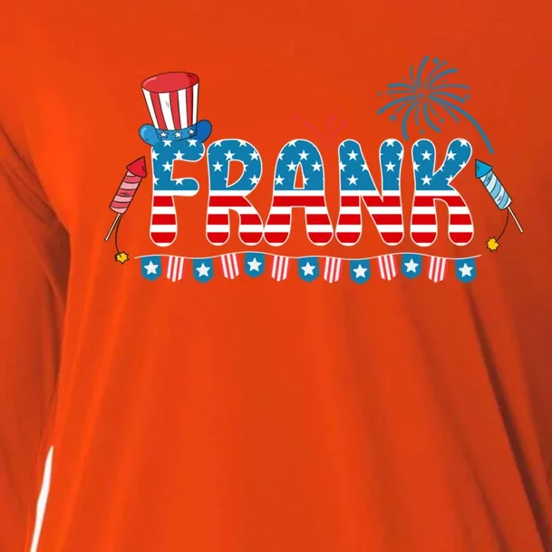 4th July Patriotic Bbq Holiday National Family Frank Gift Cooling Performance Long Sleeve Crew