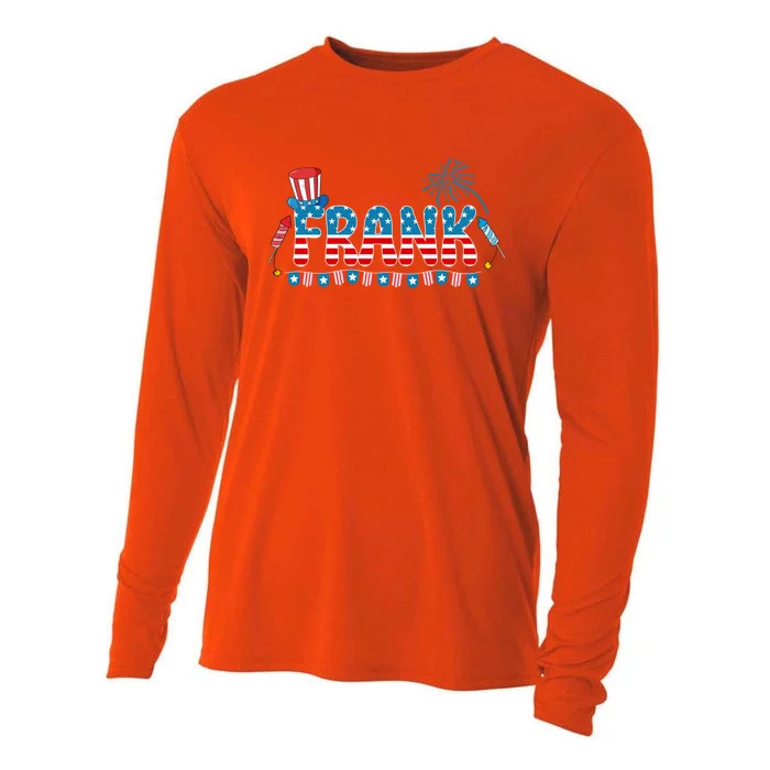 4th July Patriotic Bbq Holiday National Family Frank Gift Cooling Performance Long Sleeve Crew