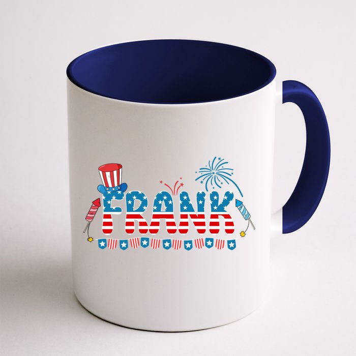 4th July Patriotic Bbq Holiday National Family Frank Gift Front & Back Coffee Mug