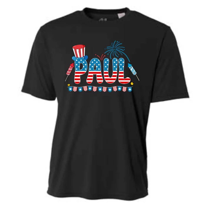 4th July Patriotic Bbq Holiday National Family Paul Gift Cooling Performance Crew T-Shirt