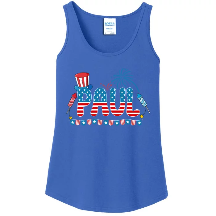 4th July Patriotic Bbq Holiday National Family Paul Gift Ladies Essential Tank