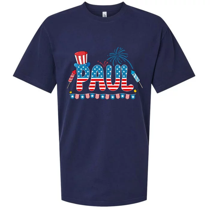 4th July Patriotic Bbq Holiday National Family Paul Gift Sueded Cloud Jersey T-Shirt