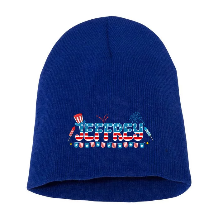 4th July Patriotic Bbq Holiday National Family Gift Short Acrylic Beanie