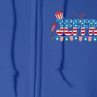 4th July Patriotic Bbq Holiday National Family Gift Full Zip Hoodie