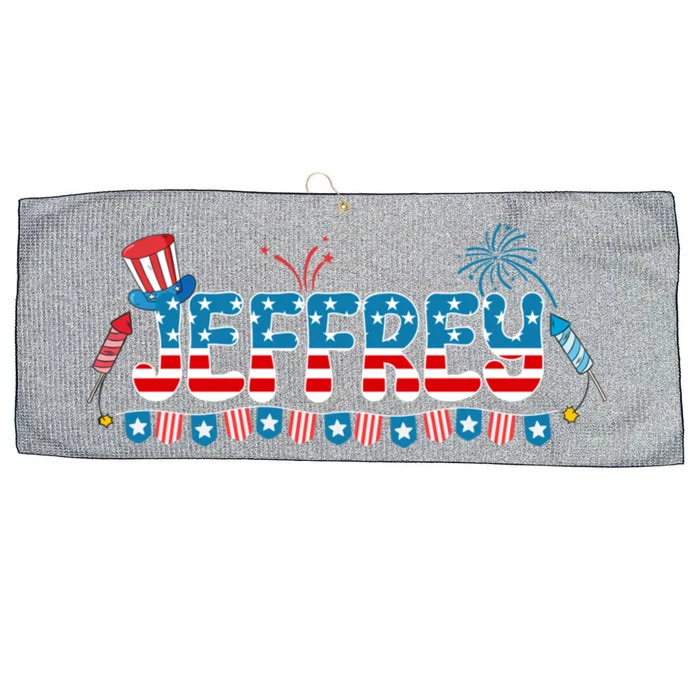 4th July Patriotic Bbq Holiday National Family Gift Large Microfiber Waffle Golf Towel