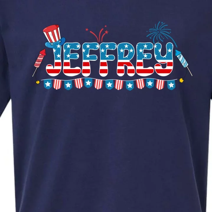 4th July Patriotic Bbq Holiday National Family Gift Sueded Cloud Jersey T-Shirt