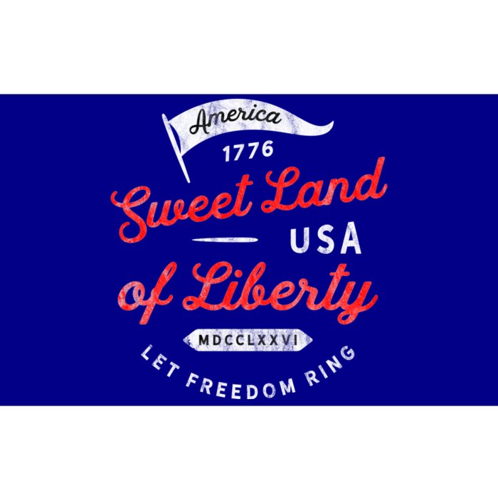 4th July Sweet Land Liberty America Freedom Ring Saying 1776 Meaningful Gift Bumper Sticker