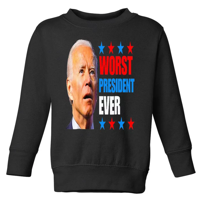 4th July Trump 2024 Election Worst President Ever Joe Biden Toddler Sweatshirt