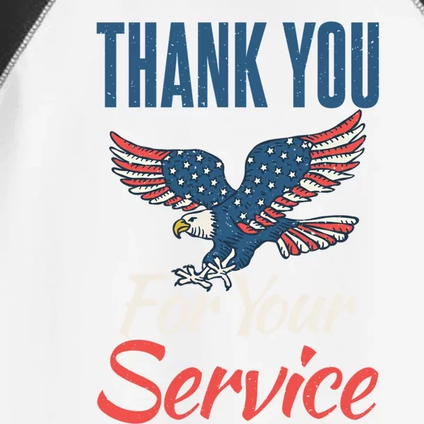 4th July Thank You For Your Service Veteran Memorial Day Cute Gift Toddler Fine Jersey T-Shirt