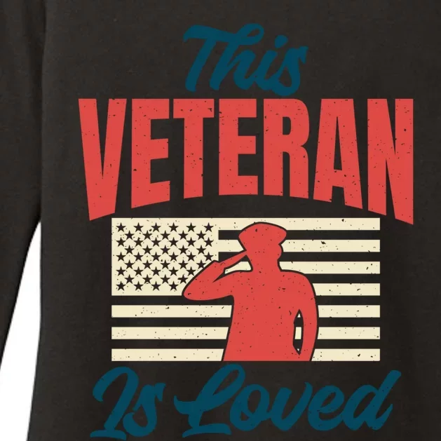 4th July This Veteran Is Loved Grandpa Dad Memorial Day Gift Womens CVC Long Sleeve Shirt