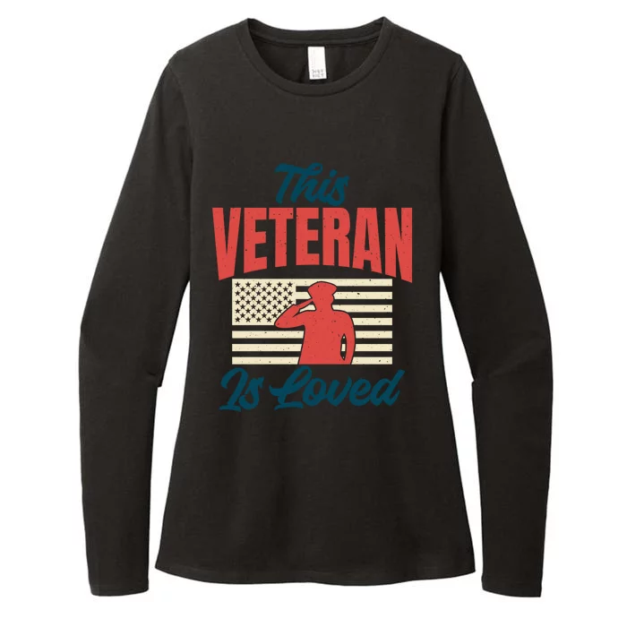 4th July This Veteran Is Loved Grandpa Dad Memorial Day Gift Womens CVC Long Sleeve Shirt