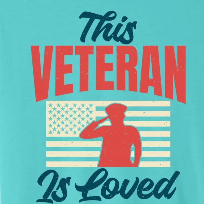 4th July This Veteran Is Loved Grandpa Dad Memorial Day Gift ChromaSoft Performance T-Shirt