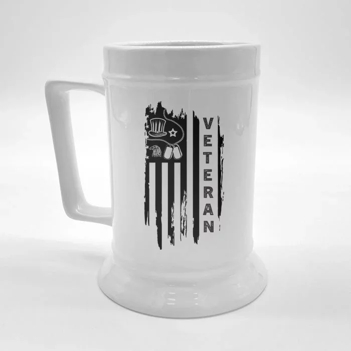 4Th July Veteran Independence Day Veterans Front & Back Beer Stein