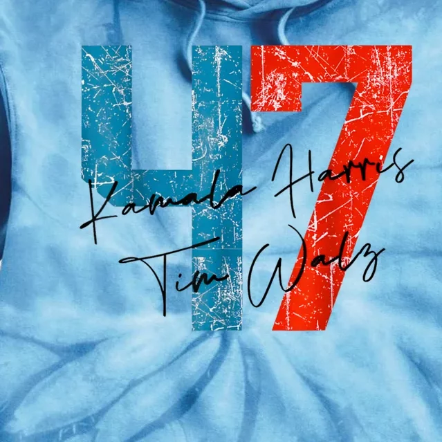 47 Kamala Harris Tim Walz Harris Waltz 2024 Tie Dye Hoodie