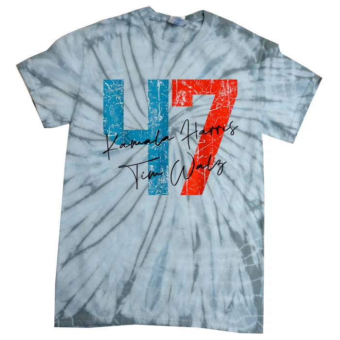 47 Kamala Harris Tim Walz Harris Waltz 2024 Tie-Dye T-Shirt