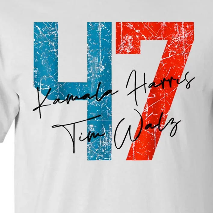 47 Kamala Harris Tim Walz Harris Waltz 2024 Tall T-Shirt