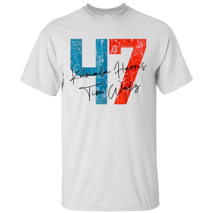 47 Kamala Harris Tim Walz Harris Waltz 2024 Tall T-Shirt