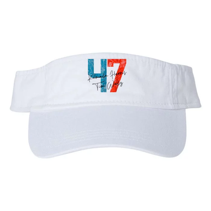 47 Kamala Harris Tim Walz Harris Waltz 2024 Valucap Bio-Washed Visor