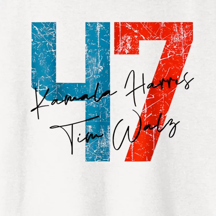 47 Kamala Harris Tim Walz Harris Waltz 2024 Women's Crop Top Tee