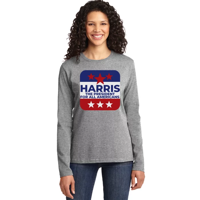 47 Kamala Harris Election Harris Walz Party Wear Ladies Long Sleeve Shirt