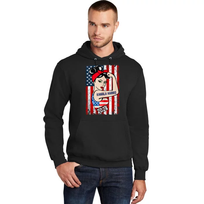 47 Kamala Harris 2024 President Election. America Flag Vote 47 Kamala Harris Tall Hoodie