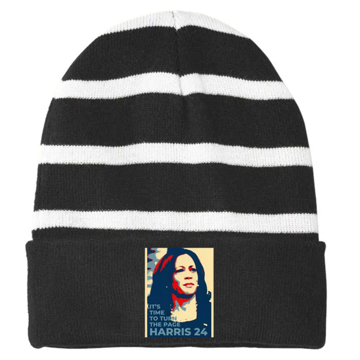 47 Kamala Harris Election Harris Walz Party Wear Striped Beanie with Solid Band