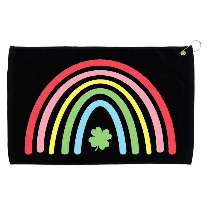 4 Leaf Clover Rainbow St Patricks Day Green Grommeted Golf Towel