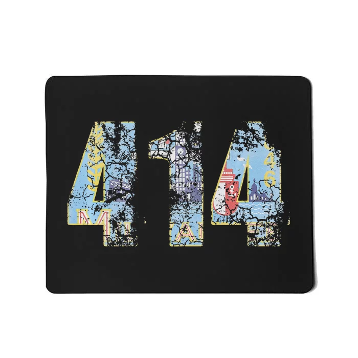 414 Milwaukee Flag Wisconsin Men Women Kids Mousepad