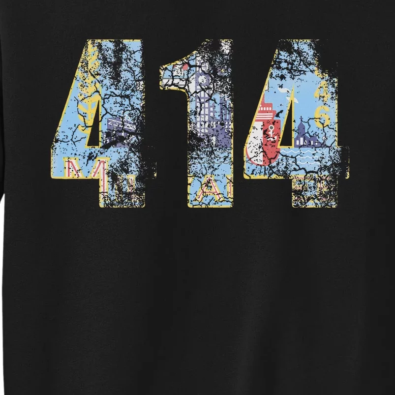 414 Milwaukee Flag Wisconsin Tall Sweatshirt