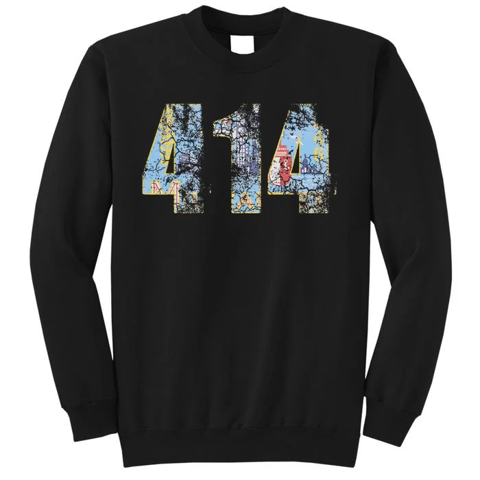 414 Milwaukee Flag Wisconsin Tall Sweatshirt