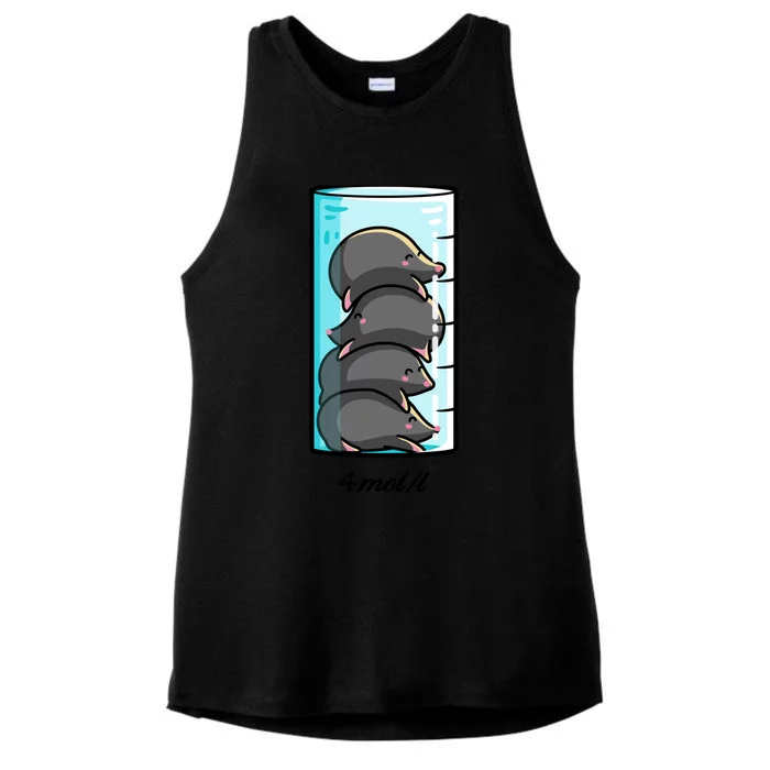 4 Moles Per Litre Chemistry Science Joke Ladies Tri-Blend Wicking Tank