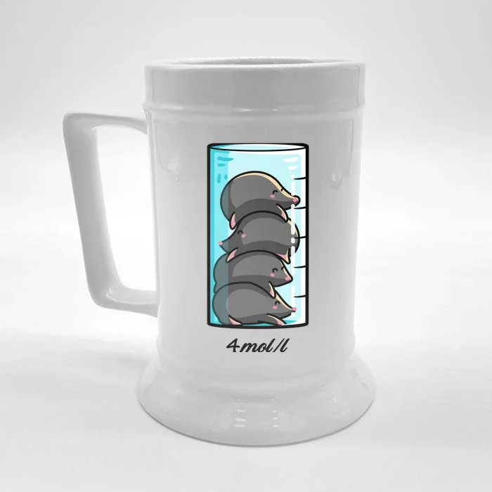 4 Moles Per Litre Chemistry Science Joke Front & Back Beer Stein