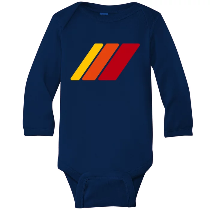 4runner Nation Retro Trd Racing Stripes Badge Funny Gift Baby Long Sleeve Bodysuit