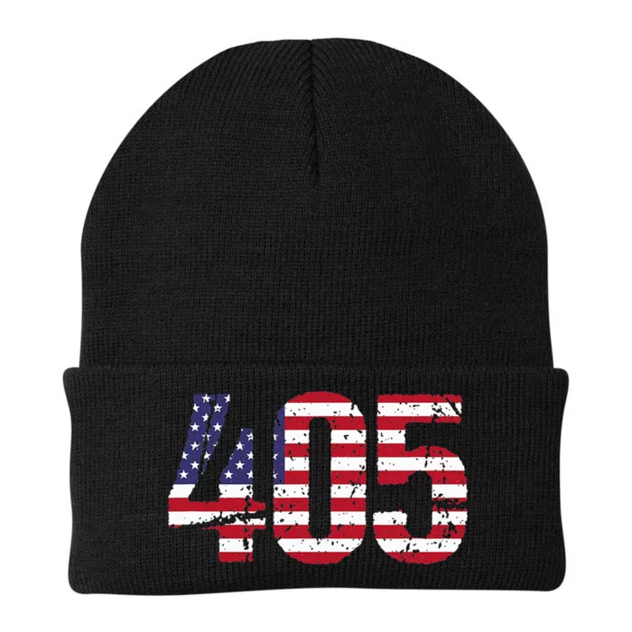 405 Oklahoma Area Code Knit Cap Winter Beanie