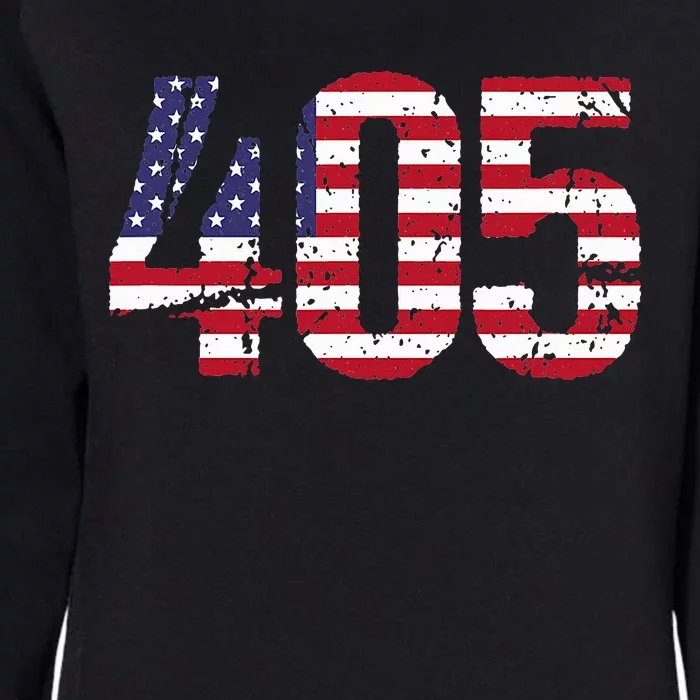 405 Oklahoma Area Code Womens California Wash Sweatshirt