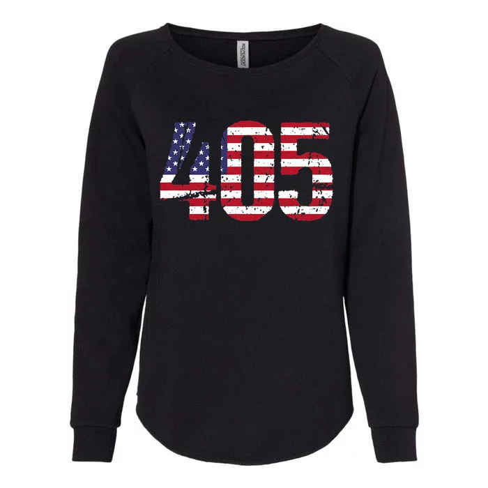 405 Oklahoma Area Code Womens California Wash Sweatshirt