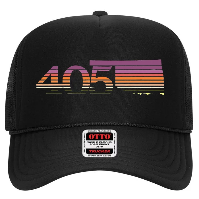 405 Oklahoma City Souvenir Gift Okc High Crown Mesh Trucker Hat