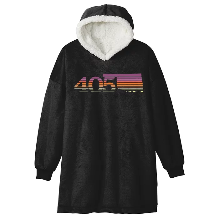 405 Oklahoma City Souvenir Gift Okc Hooded Wearable Blanket