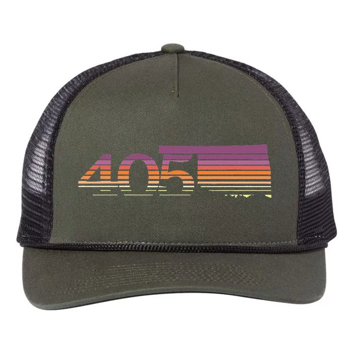 405 Oklahoma City Souvenir Gift Okc Retro Rope Trucker Hat Cap