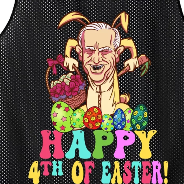 4th Of Easter Funny Happy 4th Of July Anti Joe Biden Easter Mesh Reversible Basketball Jersey Tank