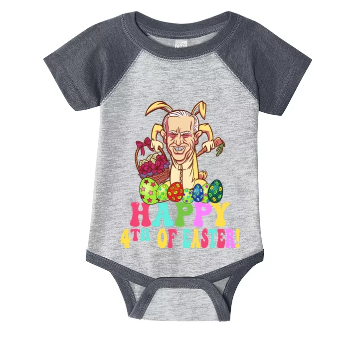 4th Of Easter Funny Happy 4th Of July Anti Joe Biden Easter Infant Baby Jersey Bodysuit