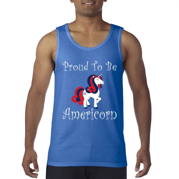 4th Of July Unicorn Patriotic Usa Proud To Be American Gift Tank Top